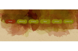 鼠标经过变色导航菜单代码