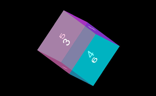 CSS3实现3D立方体旋转动画特效