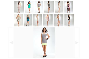 jQuery点击图片相册滑出放大展示