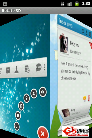 3D随手势滑动而旋转效果