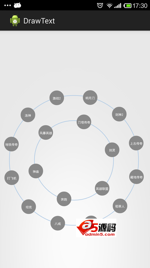 环形双层的菜单