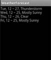 Android WeatherForecast应用源码