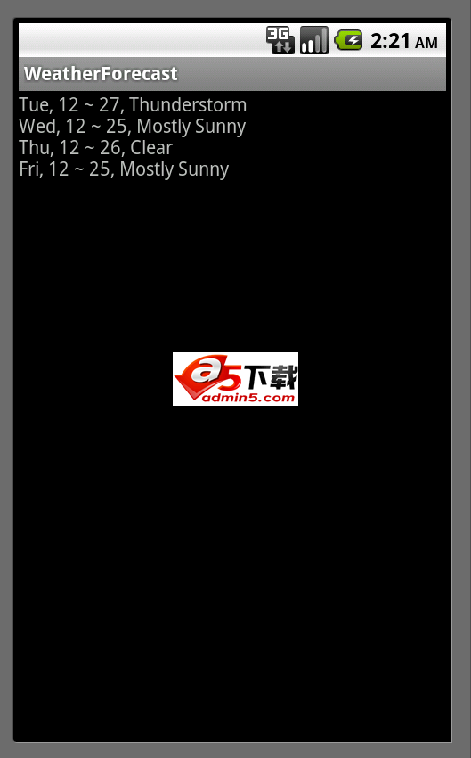 WeatherForecast应用源码