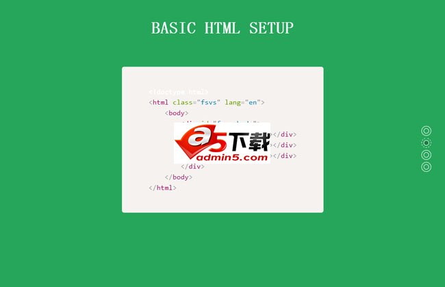 jQuery+CSS3全屏垂直翻页代码