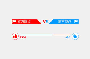 jQuery+PHP+MySql实现红蓝投票代码