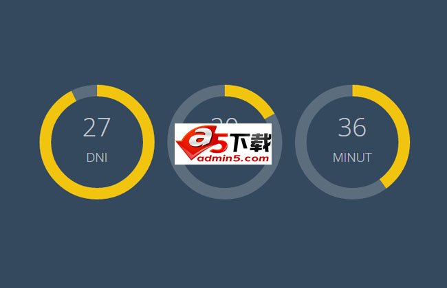  jQuery个性圆圈倒计时特效