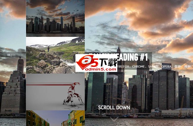 HTML5全屏垂直滚动切换幻灯片