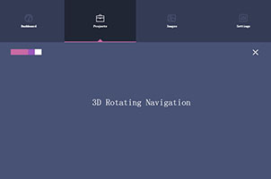 html5顶部导航3D翻转展开特效