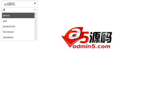 jquery搜索结果带智能提醒的input插件searchableSelect.js下载地址