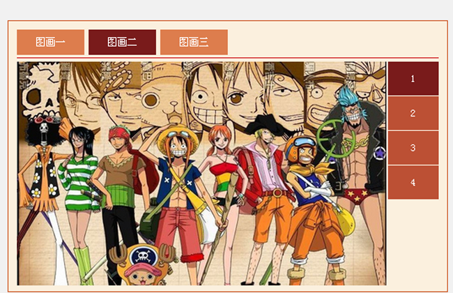 多组图片选项卡自动切换代码