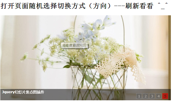 Jquery幻灯片特效代码分享--打开页面随机选择切换方式(3)