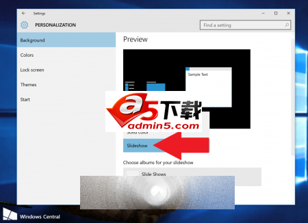 怎么设置Win10系统在无电源情况下开启壁纸幻灯片放映