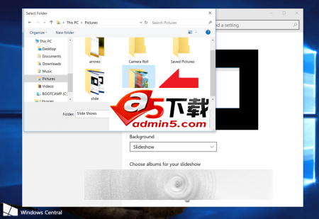 怎么设置Win10系统在无电源情况下开启壁纸幻灯片放映