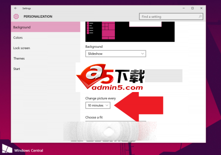 怎么设置Win10系统在无电源情况下开启壁纸幻灯片放映