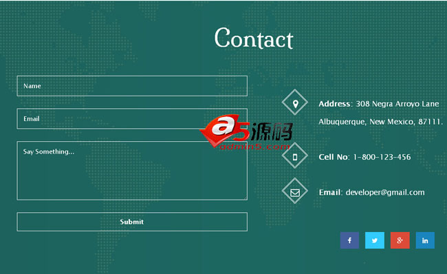 Developer个人简历响应式单页模板