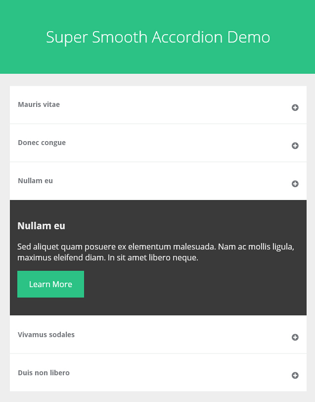 Jquery选项卡垂直折叠点击后显示详细内容代码下载
