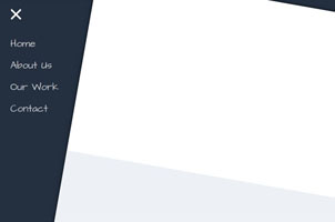 jQuery倾斜打开侧边栏菜单代码