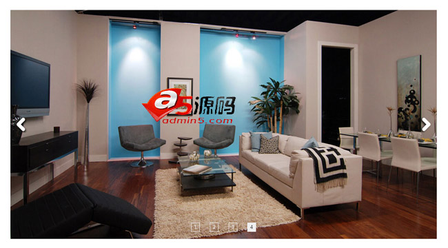 jquery带左右按钮位置数字图标和百叶窗效果切换的焦点图