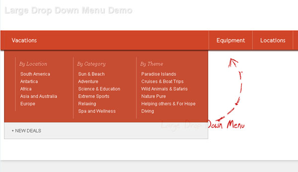 jQuery实现美观的多级动画效果菜单代码