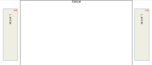 JS实现可关闭的对联广告效果代码