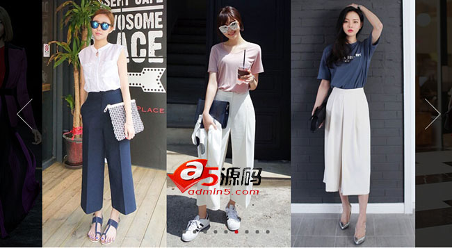 jquery通栏带左右白色箭头美女焦点图相册代码下载