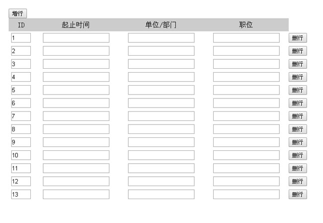 jquery动态复制或者删除input表单特效代码下载