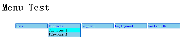 JS+CSS相对定位实现的下拉菜单
