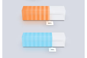 3D立体进度条加载动画特效