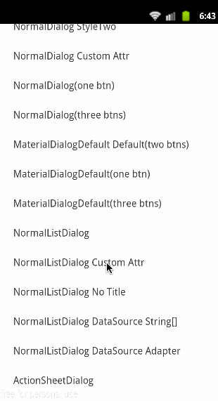 Android--各种android弹出dialog效果