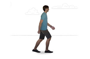 CSS3实现3D人物走路动画特效