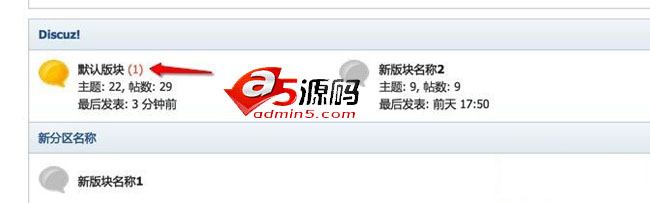 Discuz教程:如何去掉版块显示的今日发帖数?