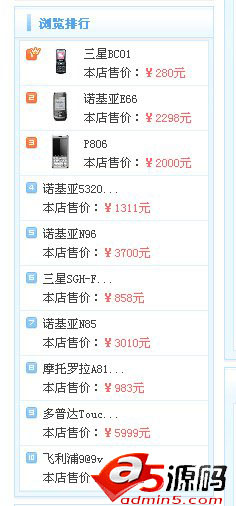 在ECSHOP首页增加一个浏览排行