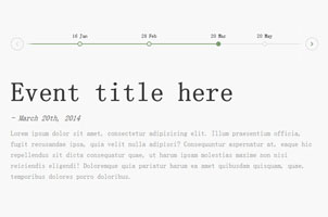 html5水平时间轴描述切换特效