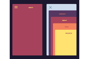 jQuery多层堆叠展示导航菜单代码