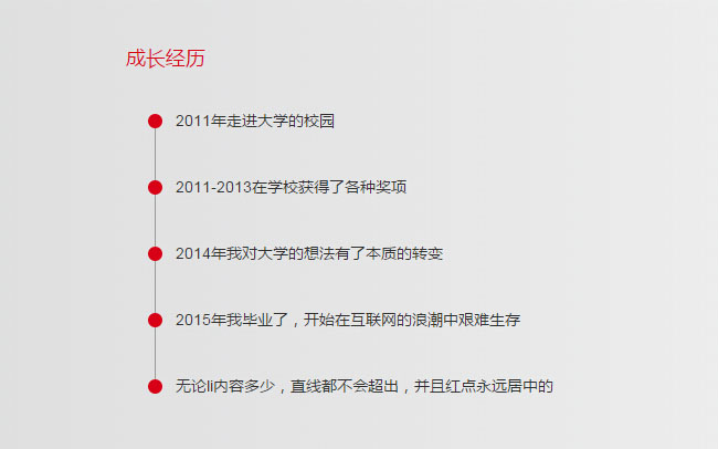 jQuery垂直时间轴样式代码