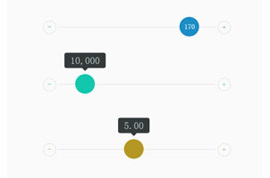 5款不同效果jQuery滑块选值特效