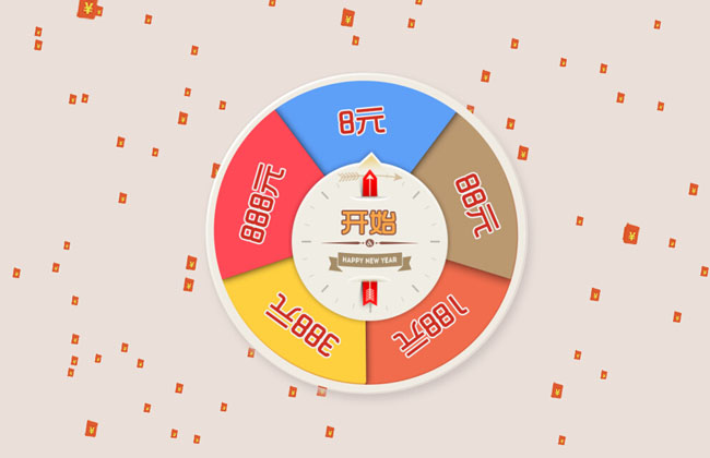  一大堆红包下落jQuery抽奖代码