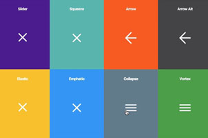 CSS3汉堡包图标变形动画按钮