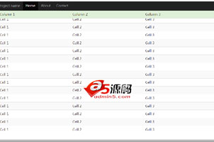 jQuery+Bootstrap实现页面向下滚动表格头部固定特效源码
