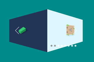 jQuery 3D图片旋转切换特效