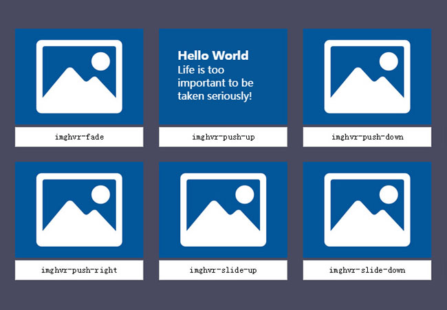 CSS3鼠标滑过图片显示文字动画库