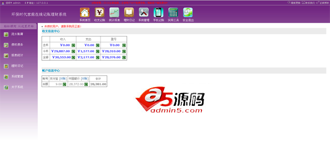 环保时代家庭在线记账理财管理系统