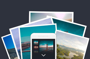 HTML5图片堆叠转瀑布流布局特效