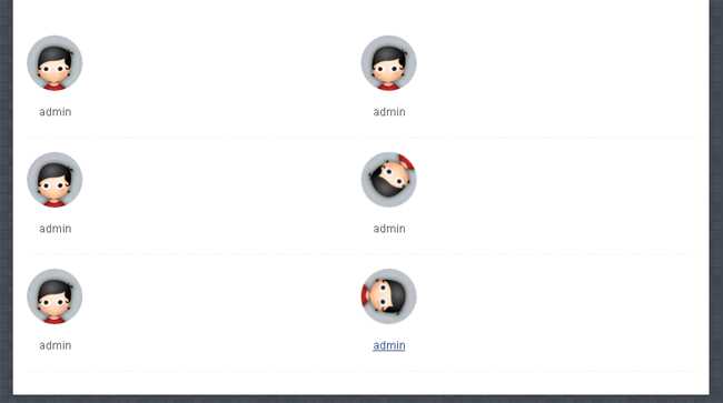 js鼠标放置头像旋转链接特效