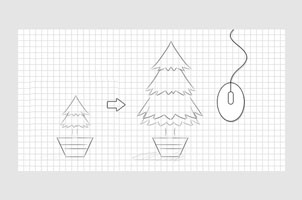 HTML5鼠标滚动树生长过程特效