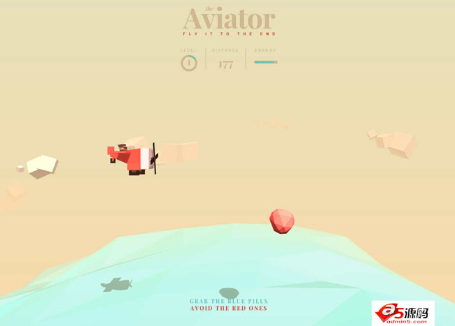 HTM5 3D飞机飞行躲避障碍游戏
