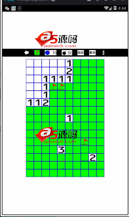 Android游戏源码扫雷支持标记重来级别计时