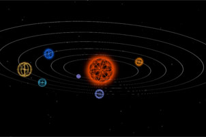 css3模拟3D行星运转效果图