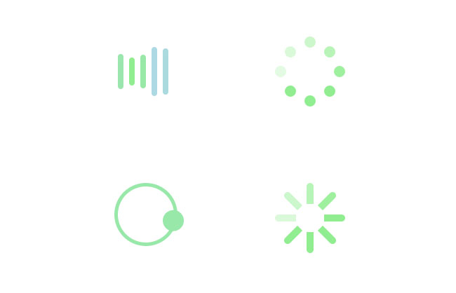  CSS3绿色Loading加载动画特效