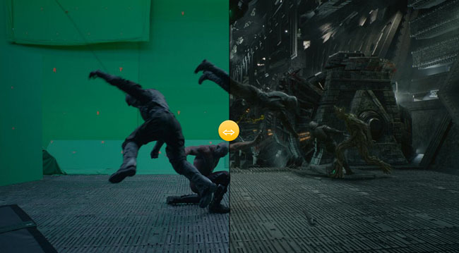  jQuery电影背景画面对比滑块代码